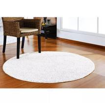 Tapete Sala Redondo 100 cm Classic Branco