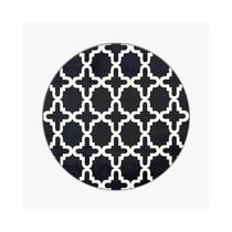 Tapete Sala Redondo 200 Cm Geometrico Celeste Preto E Branco Tapete Sala Redondo 200 Cm Geometrico Celeste Preto E Branco