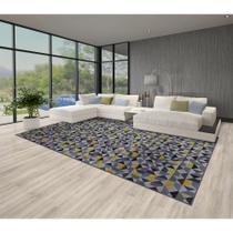 Tapete Sala School Caleidoscopio Azul 2,50x3,50 São Carlos