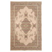 Tapete Sala Tabriz Bege Verde 100x150 Cm Classico Tipo Belga