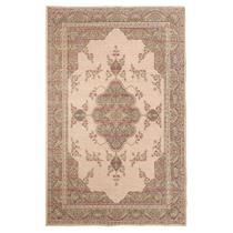 Tapete Sala Tabriz Bege Verde 150X200 Cm Classico Tipo Belga