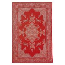 Tapete Sala Tabriz Vermelho 150X200 Cm Clássico Tipo Belga