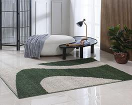 Tapete Sala Toque Macio 2,00X2,50 Linha Design Antid. Verde