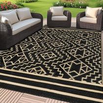 Tapete SAND MINE 152x244 cm Canudo de plástico reversível para exterior