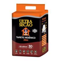 Tapete Sanitário 30un 80x60cm Cães Pets Ultra Secão Slim Carvão