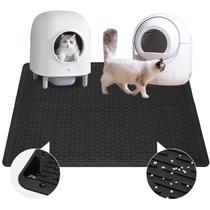 Tapete Sanitário Colewin Cat à Prova D'Água - 100x70cm - Borracha Preta