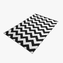 Tapete Saturs Chevron Preto - 140 x 400 cm