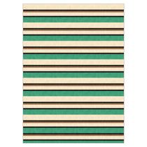 Tapete Saturs Moderno Listrado Verde 100 x 140 cm Tapete para Sala e Quarto