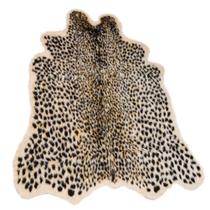 Tapete Seek4 Comfortable em couro bovino sintético com estampa de leopardo 120 x 100 cm Tapete Seek4 Comfortable em couro bovino sintético com estampa de leopardo 120 x 100 cm