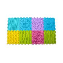 Tapete Sensorial Infantil com Texturas Autismo - Kit 8 Peças