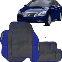 Tapete Sentra de 2010 a 2020 Azul Jogo 4 Peças Emborrachado Sob Medida Antiderrapante Premium Tapete Sentra de 2010 a 2020 Azul Jogo 4 Peças Emborrachado Sob Medida Antiderrapante Premium