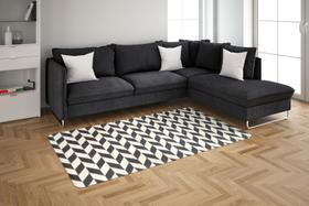 Tapete Sevilha Importado 2,50 x 3,00 Geométrico Preto Branco
