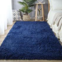 Tapete Shag Area CAIYUECS, pelúcia macia e macia, 150x210 cm, azul marinho