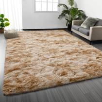 Tapete Shag Area Deerhoo Large 8 x 10 bege ultramacio e fofo Tapete Shag Area Deerhoo Large 8 x 10 bege ultramacio e fofo
