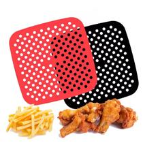 Tapete silicone airfryer forro fritadeira não gruda quadrado