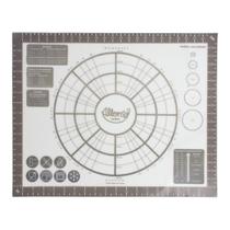 Tapete Silicone e fibra de Vidro Retangular Estampado para Confeitaria de Bolos 40x50cm