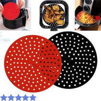 Tapete Silicone Redondo 22,8cm Airfryer Antiaderente Lavável