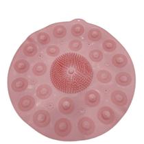 Tapete Silicone Redondo Antiderrapante Massageador Limpeza Pés Banho de Box