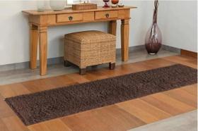 Tapete silky passadeira 0,66 x 1,80 quarto corredor pelo macio 100% antiderrapante (sl-02-chocolate)