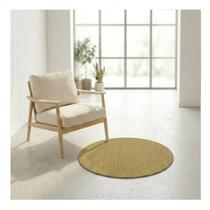Tapete Sisal Natural Redondo 100cm Mel Rústico Fino Para Sala Quarto