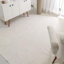 Tapete Sisal Para Sala / Quarto Grande 2,00 x 3,00 Antiderrapante Decoração em Algodão Bege