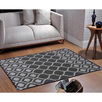 Tapete Sisal Sala 2,00 X 2,50 Antider. Preto/ Cinza S-566 Tapete Sisal Sala 2,00 X 2,50 Antider. Preto/ Cinza S-566