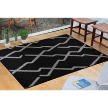 Tapete Sisal Sala Quarto 2,00X2,50 Preto/ Cinza S-585