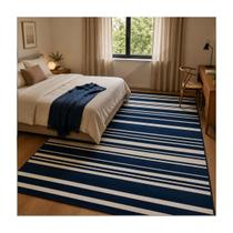 Tapete Smart 240x330cm Retangular Azul Listrado Aveludado 100% Polipropileno Tapete Smart 240x330cm Retangular Azul Listrado Aveludado 100% Polipropileno