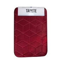 Tapete soft antiderrapante de poliéster linha geometrica 39x59cm