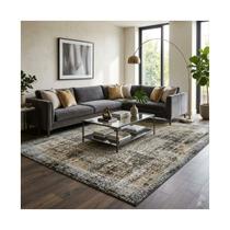 Tapete Soft Delicate 150x200 Cinza Marrom Geométrico Polipropileno para Sala Quarto Tapete Soft Delicate 150x200 Cinza Marrom Geométrico Polipropileno para Sala Quarto