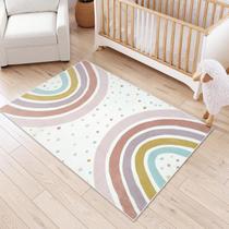 Tapete STARUIA Boho Rainbow 120x180cm lavável para quarto de crianças