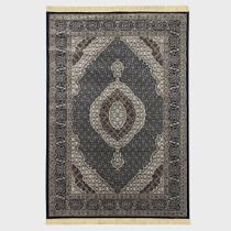 Tapete Tabriz Mahi Preto Indiano 200X250 Cm Tipo Persa Belga