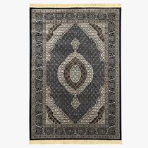 Tapete Tabriz Mahi Preto Indiano 200X250 Cm Tipo Persa Belga