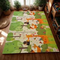 Tapete Tatame Infantil Dobrável Dupla Face 2x1,5m Antiderrapante Engatinhar Impermeável Confortável Educativo Acompanha Sacola Lavável Seguro Macio Es