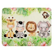 Tapete Tatame Quarto Infantil Criança Bebe Menino Menina Macio 1,00x1,40 Savana Safari Bichinhos