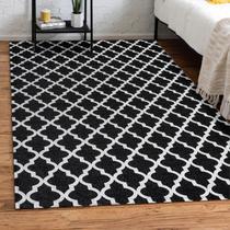 Tapete Tecido Jacquard c/ Látex 2,00 m x 3,00 m - Arabesco Preto