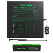 Tapete térmico para mudas VIVOSUN 20x20,75 cm com controlador de temperatura