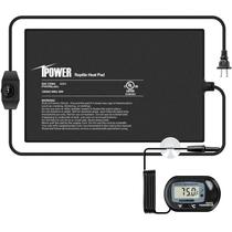 Tapete térmico para répteis iPower 20x30cm com controlador de temperatura