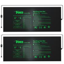 Tapete térmico Seeding iPower 48 x 20,75 polegadas com termostato, pacote com 2 unidades