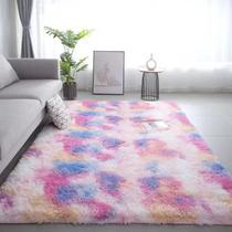 Tapete Tie-Dye para Quarto Infantil e Sala de Estar - Antiderrapante e Lavável