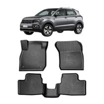 Tapete Tipo Bandeja 4P Preto Modelo T-Cross 2019 em diante c/ 5 Peças Grid - TB05001