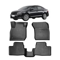 Tapete tipo Bandeja 4P Preto modelo Virtus 2018 em diante c/ 5 Peças Grid - TB05003