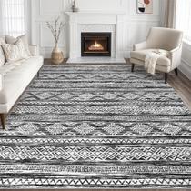 Tapete Tortania 213x274cm Macio Boho Marroquino Lavável Tapete Tortania 213x274cm Macio Boho Marroquino Lavável