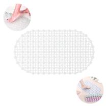 Tapete Transparente para Box de Banheiro Emborrachado, Antiderrapante e Resistente