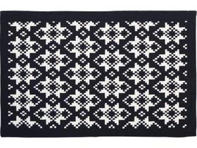 Tapete Trilho Jacarta Preto Bordarte 47x70 Tapete Trilho Jacarta Preto Bordarte 47x70