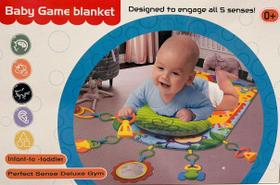 Tapete Tummy Time Tapete de Atividades para Bebê Baby Game Blanket Estimula os 5 Sentidos - Azul