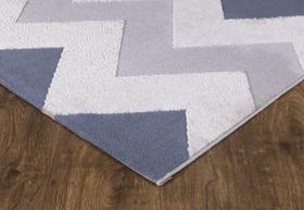 Tapete Turco para Sala de Estar Home Jantar Nilo 05 1,00x1,40 - Azul e Bege - Edantex