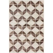 Tapete Turco tipo frise 10mm Altura Zig-Zag Marrom 100x150cm