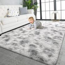 Tapete TWINNIS 91x152 cm Super Soft Shaggy Plush cinza branco Tapete TWINNIS 91x152 cm Super Soft Shaggy Plush cinza branco