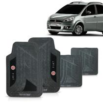 Tapete universal pvc c/ carpete preto fiat